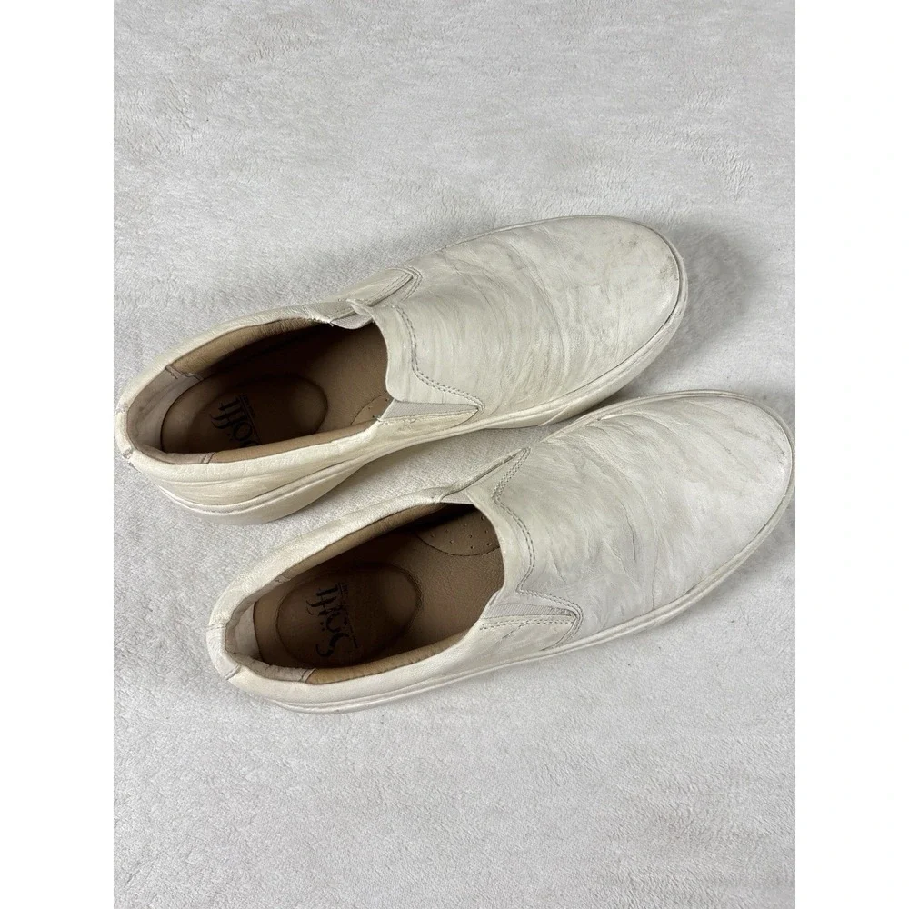 Sofft Women's‎ White Leather Slip-On Loafers Size 8M Comfort Shoes